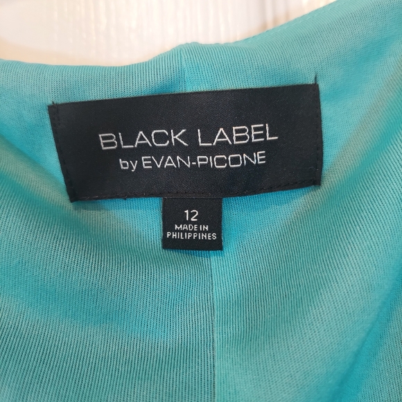 EVAN PICONE Black Label faux wrap short sleeve stretch bodycon green sz 12 dress - Picture 5 of 8